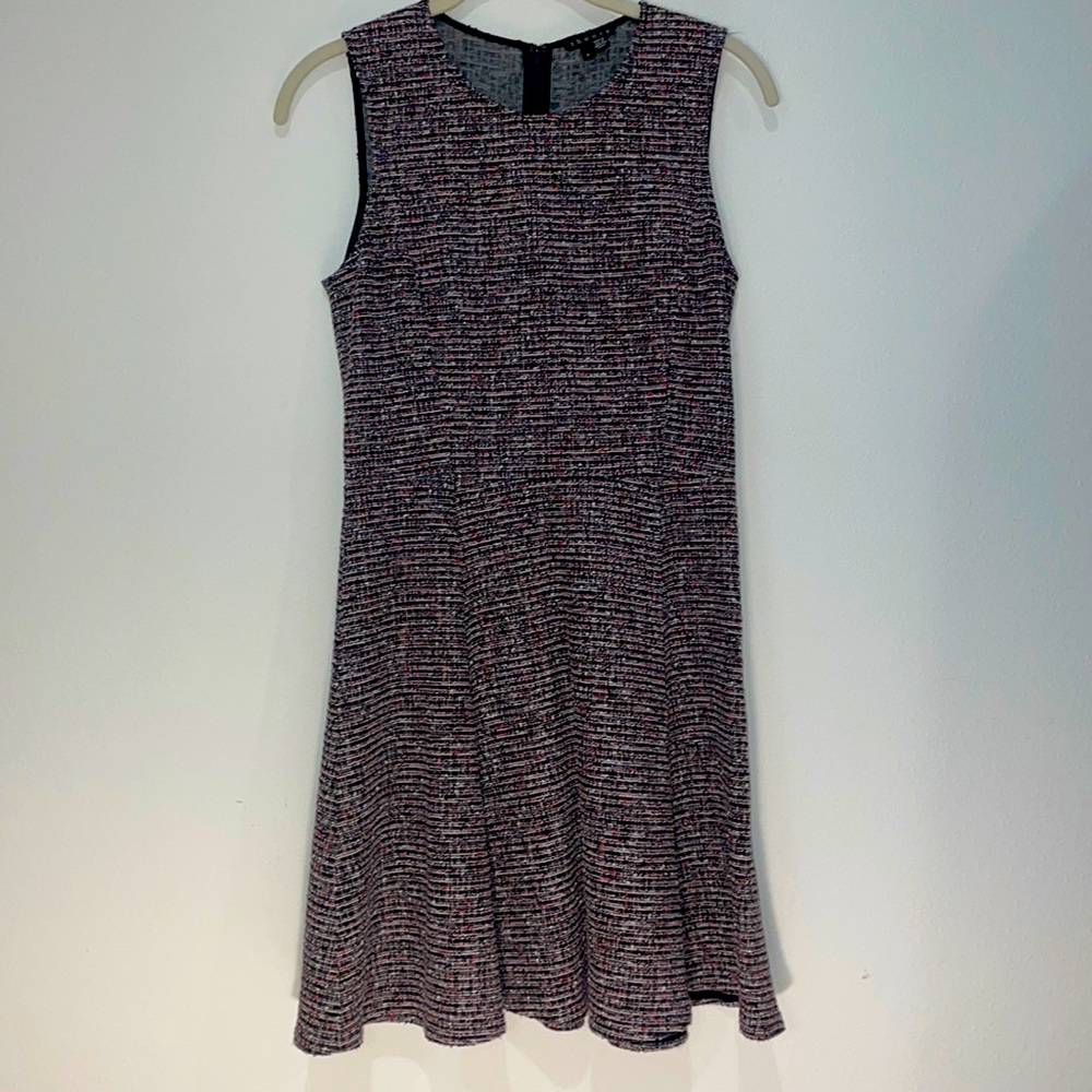 Theory tweed dress - sleeveless jumper style, size 4, made in USA